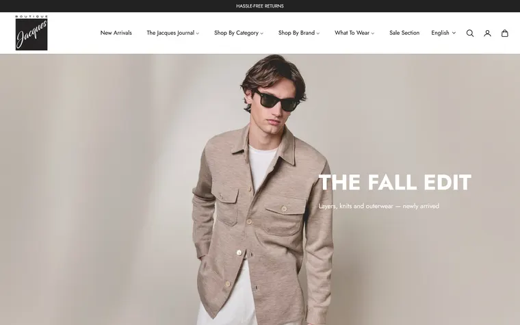 Boutique Jacques homepage