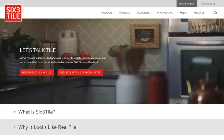 Six3Tile homepage